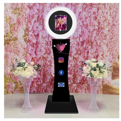 China Modern Portable GIF Selfie Light Photo Booth 2022 Ring iPad Photobooth Machine Kiosk iPad Photo Booth Social Media for sale