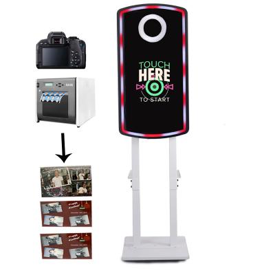 China Magic mobile photo booth party touch screen dslr ring light kiosk photobooth 360 mirror photo booth with printer and camera for sale