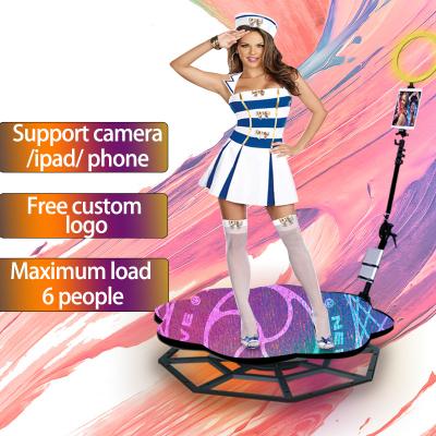 China Instant rotating 360 degree ipad photo booth dslr 3d photo booth portable wireless tablet ringlight 360 rotating roaming photo booth for sale