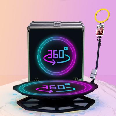 China 360 degree photo booth party dslr ringlight tablet ipad photobooth social instant rotation led video booth 360 degree image photo booth shell for sale