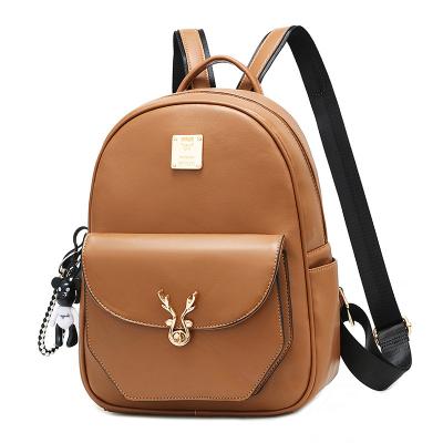 China 2021 New Waterproof Classic Women Backpack Large Capacity Travel Shopping Handbag Retro Simple Style Wholesale Students Shoulder Bag for sale