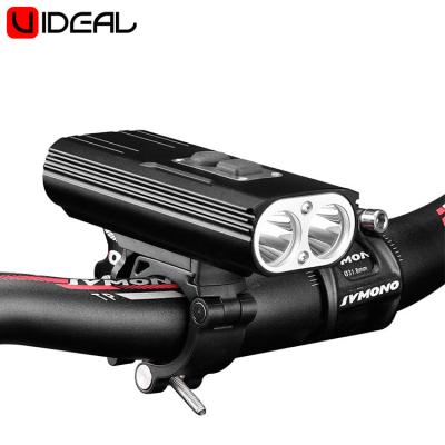 China High 1800 Lumens 3400mAh Two-burner Waterproof Front Bicycle Bike Light For Popular Selling Bicycle Light for sale