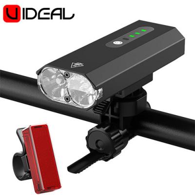 China Hot Selling Waterproof U-Ideal Hot Selling Polycarbonate Red Square USB Rechargeable Bicycle Light Set for sale