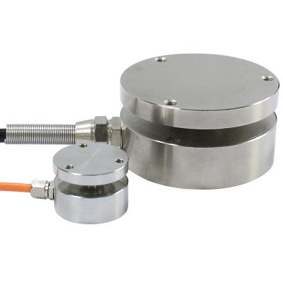 China Flat Force Measurement Diaphragm Box Load Cell Transducer Stress Measuring 50KG 500KG 2000KG 10ton Pressure Load Cell For Shock Blow Tap Test for sale