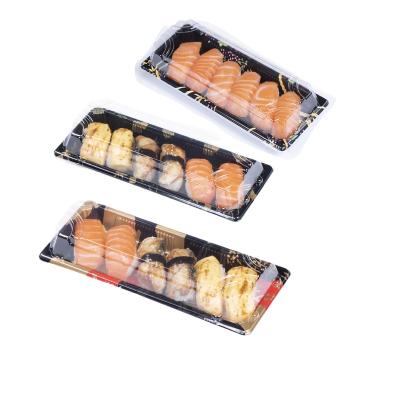 China Disposable Clear Plastic Food Packaging Luxury Sushi Packaging Custom Plastic Box For Sushi for sale