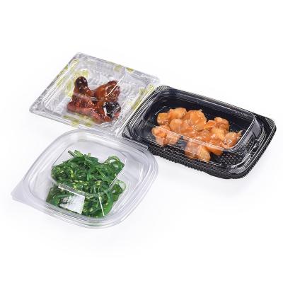 China Wholesale Disposable Sushi Container Disposable Food Packaging With Lid Sushi Tray Takeaway Box for sale