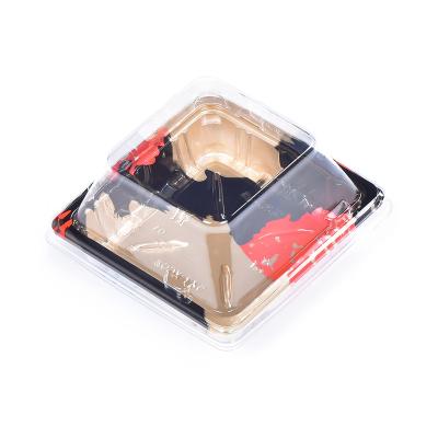 China Custom Food Grade Disposable Sushi Blister Tray Square Blister Tray Blister Sushi Food Packaging Box for sale