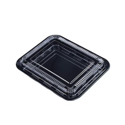 China Japanese Style Disposable Plastic Bento Box Disposable Sushi Box Factory Packaging Box for sale