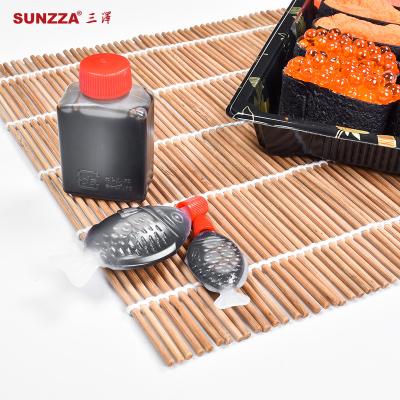 China Sunzza 6ml/15ml/30ml/48ml Food Grade Eco-friendly Square Rectangular Disposable PE Bottle Sushi Soy Sauce Plastic Bottle Mini Restaurant /hotel /supermarket Packaging for sale