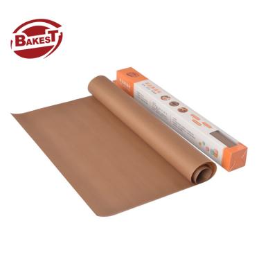 China Bakest 40*60cm Non Viable Thick Silicone Coated Fiberglass Cloth Stick Barbecue Grill High Temperature Baking Mat for sale