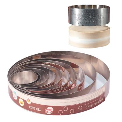 China Sustainable Bakest Round Shaped Stainless Steel Cake Ring Mousse Ring Baking Mold for sale