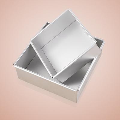 China Bakest Sustainable Cake Tool Anode Mold Aluminum Square Removable Bottom Cake Molds for sale