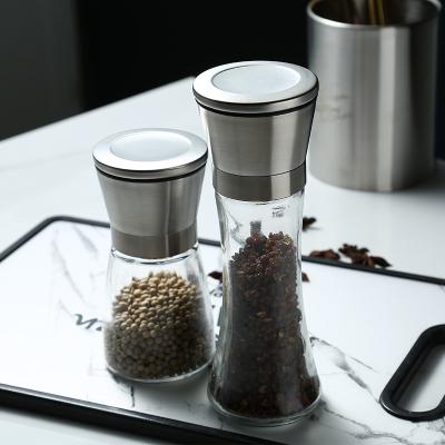 China 2022 Viable Price Stainless Steel Condiment Organizer Refillable Salt And Pepper Grinder for sale