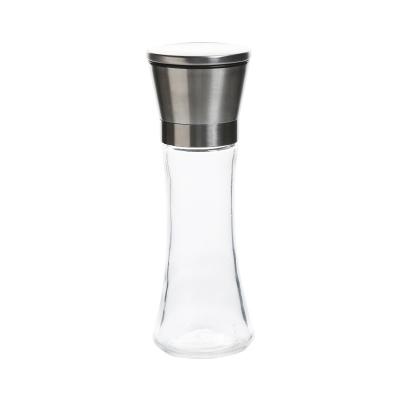 China Custom Viable Crystal Salt Pepper Grinder Glass Salt Pepper Grinder Ceramic Shaker for sale