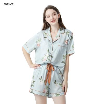 China Sleep Wear Cotton Breathable Loose Pajamas Designer Two Piece Pajamas For Women Pajama Sets for sale