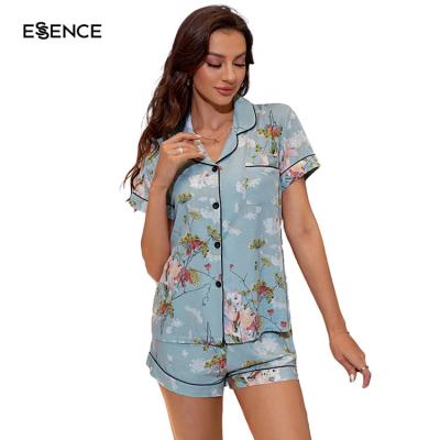 China OEM Custom Made QUICK DRY DOM Ladies Pajamas Pajamas 2 Luxury Bamboo Squishy Pajamas Set For Women for sale