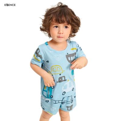 China Custom Short Thermal Cartoon Print Kids Pajamas Set Cotton Boys Pajamas Wholesale for sale