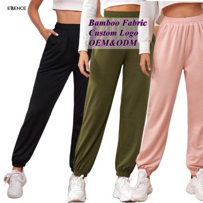 China 2022 Wholesale Women's Pajama Pants Custom Made Winter Sweatpants Anti-wrinkle Solid Girl Loungewear Pants Pajama Pants for sale