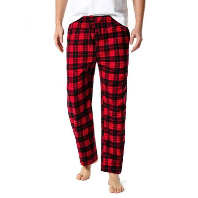 China QUICK DRY Custom Tartan Print Drawstring Waist Plaid Cotton Mens Sleep Pajama Bottoms Pajama Pants for sale