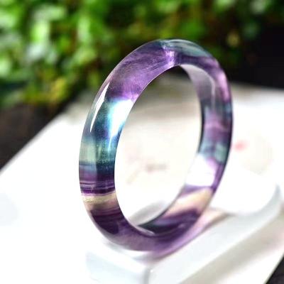 China China Good Quality Natural Rainbow Fluorite Quartz Crystal Bracelet Gift for sale