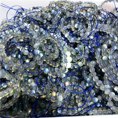 China China High Quality Crystal 7.7mm Bead Blue Labradorite Gemstones Healing Crystal Beaded Bracelet For Gifts for sale