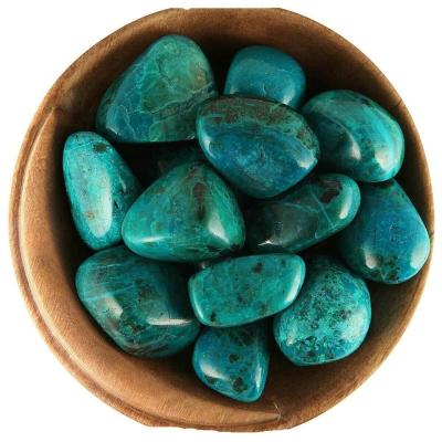 China China Wholesale Crystal Gravel Chrysocolla Natural Crystal Therapy Tumbled Stones for sale