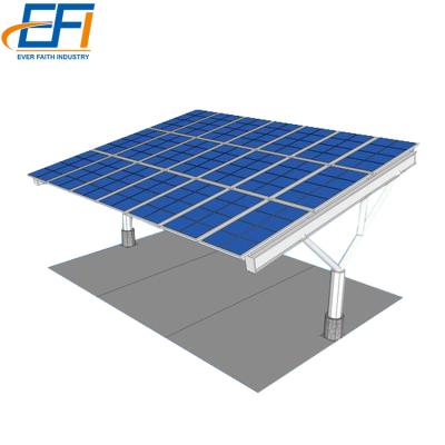 China Modern Design Home Aluminum Solar Parking Lot Support Solar System PV Parking System for sale