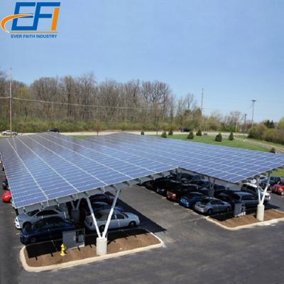 China Commercial Solar Solar Support Structure Installation Carport Structure View Parking Lot Solar Set for sale