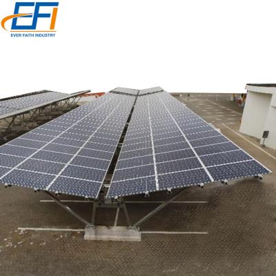 China Commercial Solar Photovoltaic Aluminum Solar Power Panel Rack Parking Lot Support Structure Kit for sale