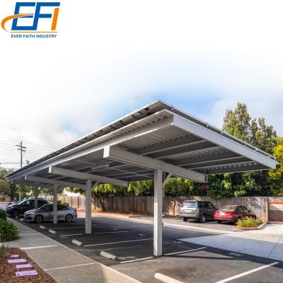 China Commercial Manufacture Car Parking Lot Aluminum Waterproof Solar System Structure for sale