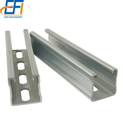 China c strut p1000 c channel bracket steel seismic channel support profile support unistrut lightweight channel for sale