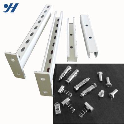 China Building Area Building Material Single Side Steel Support Wall Mounting Hot Dipped Galvanized Steel C Channel Bracket For Air Conditioner for sale