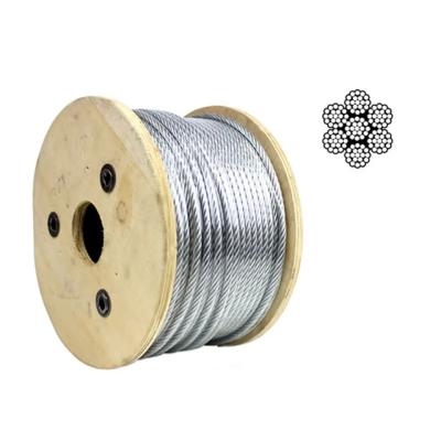 China 6mm 8mm 10mm Diameter 6x12 Stainless steel wire Rope Steel Wire Cable for sale