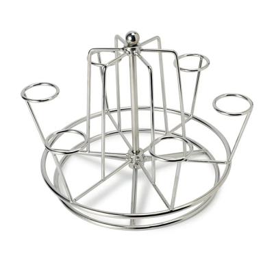 China Revolving Kitchen Corner Storage Basket Double-Tier Standing Iron Holder Cabinets Blind Corner Racks for sale