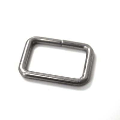 China Custom Made Square Ring Cheap Price Gunmetal Color 1 Inch Metal Handbag Rectangle Buckle Garment Adjustable for sale