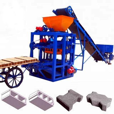 China Hotels QT4-24 semi automatic hydraulic cement concrete hollow block making machine for sales for sale