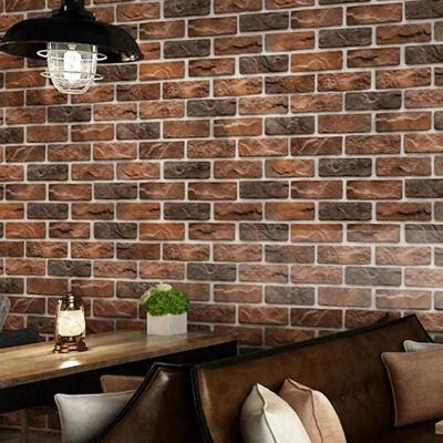 China European Modern Minimalist Home Decor Waterproof Design Wall Paper PVC Vinyl Tile Stone Wallpaper Brick 3D Wall Paper for sale