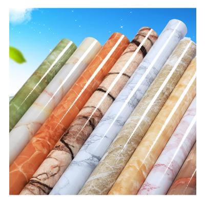 China Post-modern Marble Self-adhesive Wall Sticker PVC Texture Kitchen Bathroom 3D Decoration Waterproof Skin And Stick Wallpaper for sale