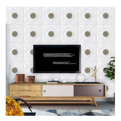 China Classic Self Adhesive 3D Ceiling Wall Panel Wallpaper Pasted On The Living Room Ceiling Roof Waterproof Decorative Ceiling Wallpaper for sale