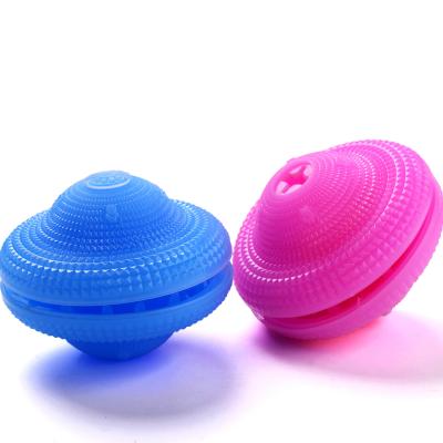 China New Dog Toy TPR Flying Saucer Viable Rubber Treat Dog Toy Dispensing Toy for sale