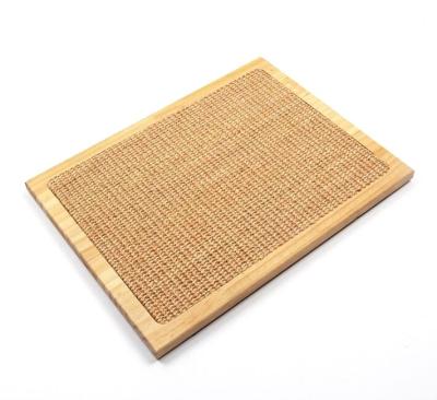 China China Factory Sustainable Cat Toy Cat Furniture Sisal Cat Liner Board With Solid Wood for sale