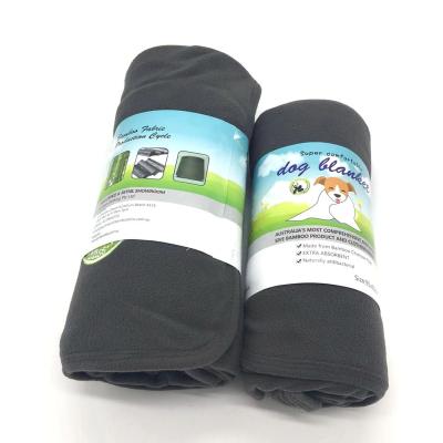 China Sustainable Super Absorption Bamboo Fiber Pet Blanket For Dog Blanket Super Soft Fleece for sale