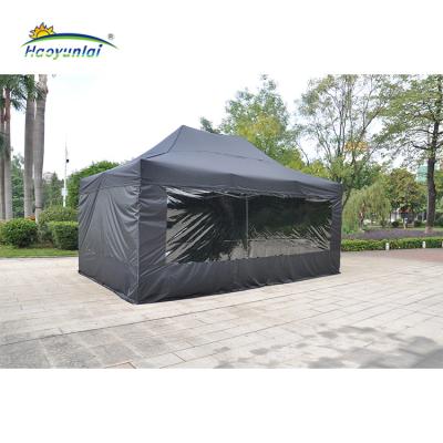 China Good Luck 600D Oxford Outdoor Custom Aluminum Event Sun Shade 3x6 Pop Up Gazebo Canopy Event Folding Tent for sale