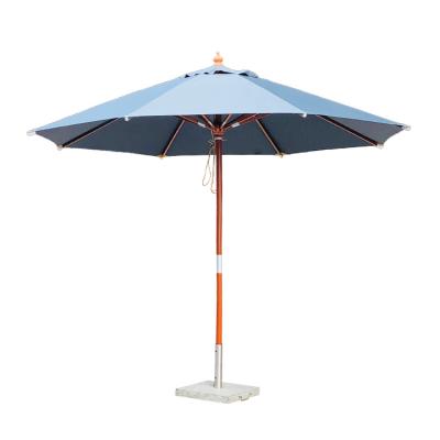 China Factory 3.5m Modern Wholesale Outdoor Coffee Umbrella Wooden Frame Garden Umbrella Waterproof Parasol for sale