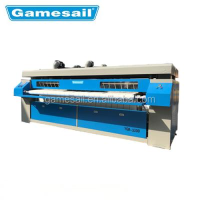 China Hotels bed sheet steam ironing machines for sale / gas heated double rollers laundry flatwork ironer for sale