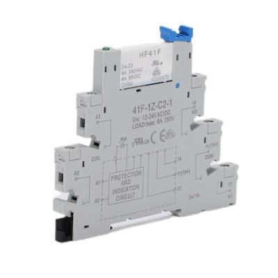 China HF41F-024-ZS 41F-1Z-C2-1 Standard Ultra Thin Wafer Relay Module24V 220V 6A Solid State Relay for sale