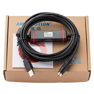 China PLC USB Controller Q Series USB-QC30R2 Cable Programming Data Line Turn Round Head 6 Pin USB-QC30R2 for sale