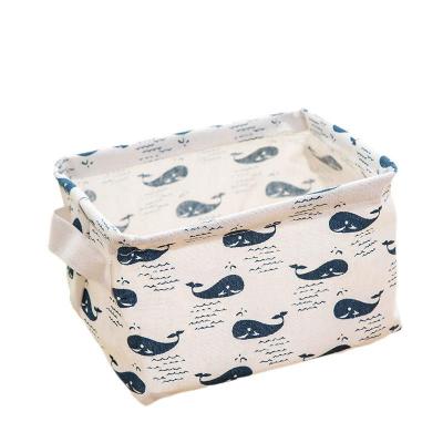 China DIY Viable Desktop Collapsible Storage Box Book Organizer Stationery Container Laundry Bag Storage Basket Sundries Cosmetic Underwear Toy for sale