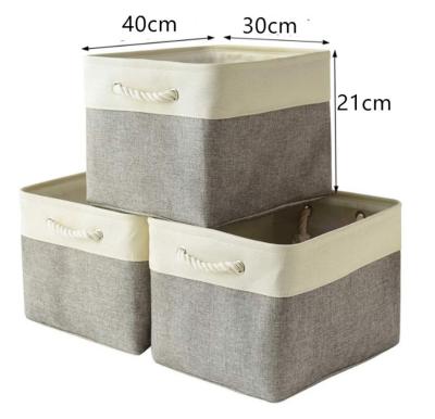 China In Viable Collapsible Bins Cube Baskets Storage High Quality Non Woven Fabric Collapsible Storage Box With Handles for sale