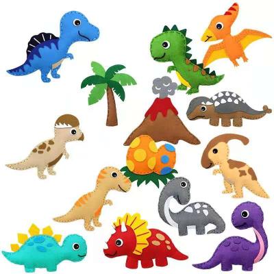 China Eco-Friendly Jungle Animals Sewing Craft Kit DIY Kids Craft Plush Felt Animals For Educational Sewing Set for sale